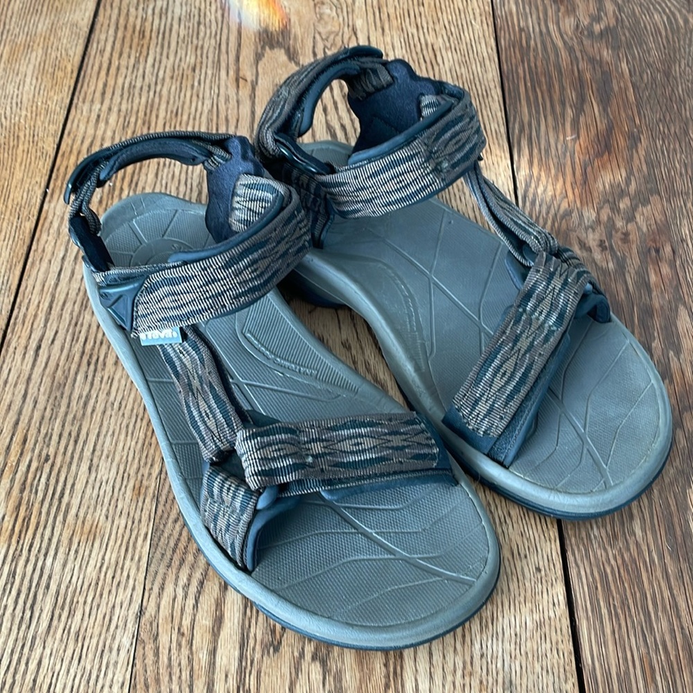 Teva Men's Grey and Black Sport Sandals